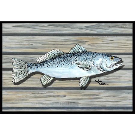 Carolines Treasures 18 x 27 in. Fish Speckled Trout Indoor Outdoor Doormat 8494-MAT
